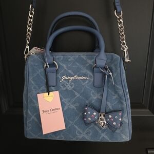 NWT Juicy Couture Lovely Bow Satchel - Denim